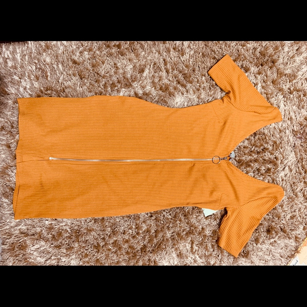 Mustard sheath dress